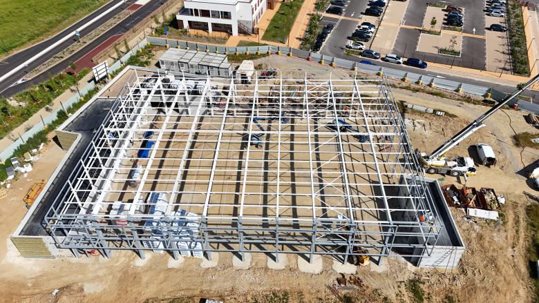 Construction du nouveau gymnase de Genas 69