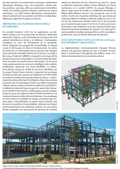 Article de presse - Magazine Industries - KAPECI Acier - Bas carbone