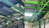 avant/après transformation intérieur bâtiment logistique saint léonard