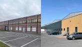 avant/après rénovation bâtiment logistique saint léonard