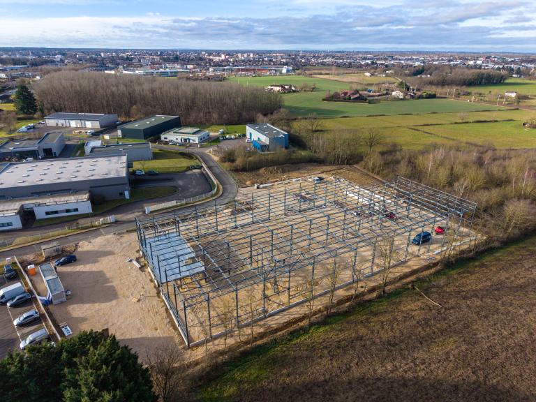 Travaux structure métallique site de production Ain