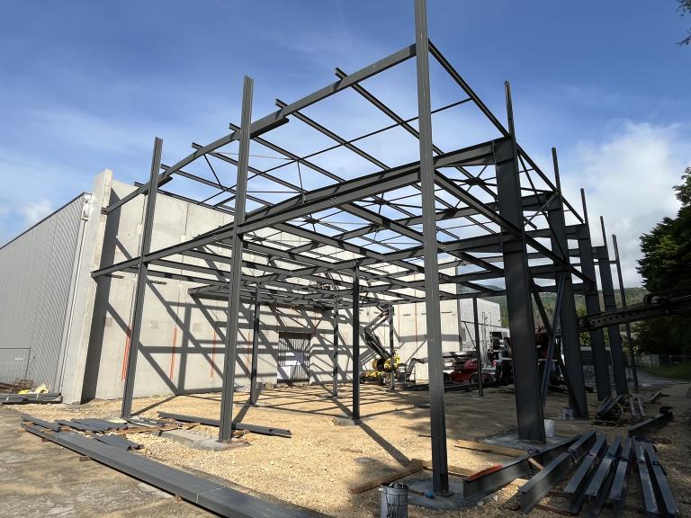 Travaux extension bâtiment industriel Jura 39 KAPECI Acier
