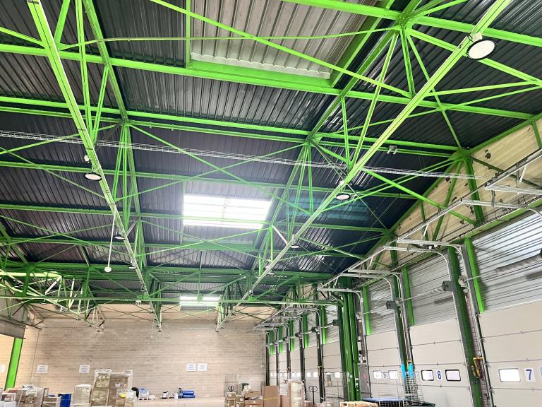 charpente métallique rénovation bâtiment logistique saint léonard