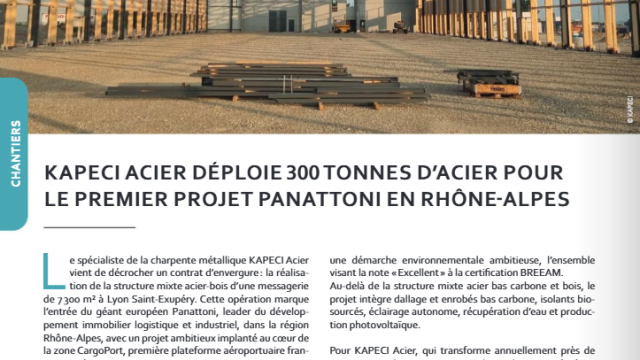 Article de presse - Magazine Industries - KAPECI Acier - Panattoni